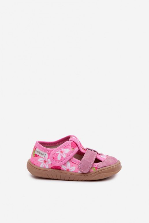 Zapatillas Barefoot Infantil Milami fresas color rosa Lumi