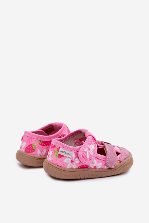 Zapatillas Barefoot Infantil Milami fresas color rosa Lumi