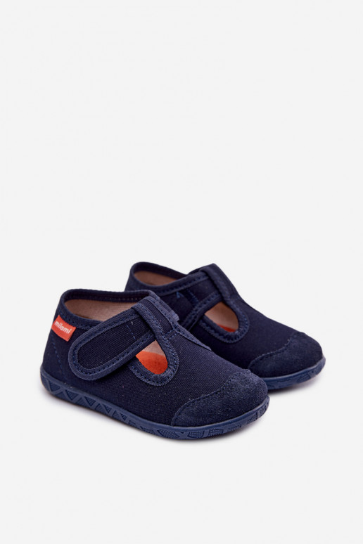 Zapatillas Milami Infantil con sujetadores adhesivos azul oscuro Jasimrra