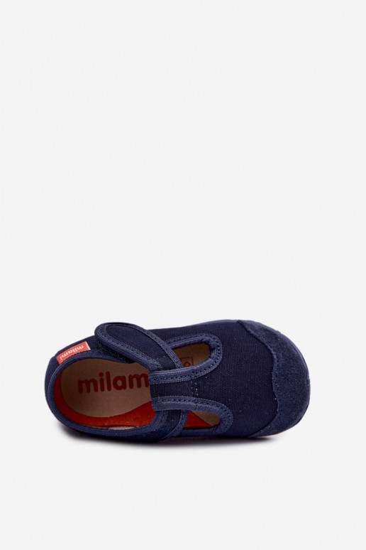 Zapatillas Milami Infantil con sujetadores adhesivos azul oscuro Jasimrra