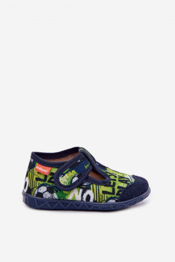 Zapatillas Milami para niños con cierres adhesivos con estampado de pelotas color azul-verde Jasimrra 2