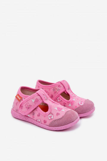 Zapatillas Milami Infantil con sujetadores adhesivos con brillo color rosa Jasimrra