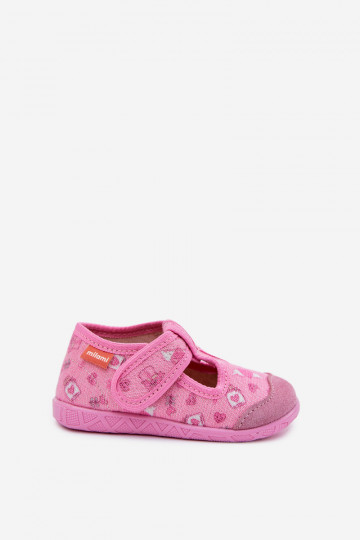 Zapatillas Milami Infantil con sujetadores adhesivos con brillo color rosa Jasimrra 2