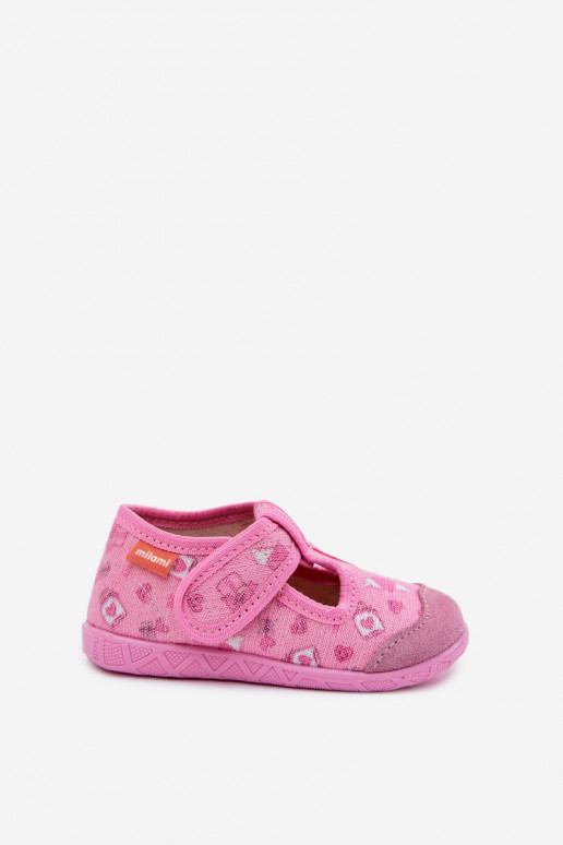 Zapatillas Milami Infantil con sujetadores adhesivos con brillo color rosa Jasimrra