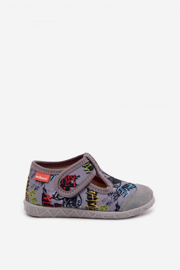 Zapatillas Milami para niños con cierres adhesivos color gris Jasimrra 2