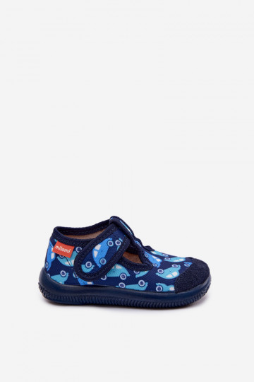 Zapatillas Milami para niños elásticas con cierres adhesivos color azul oscuro Ambette 2
