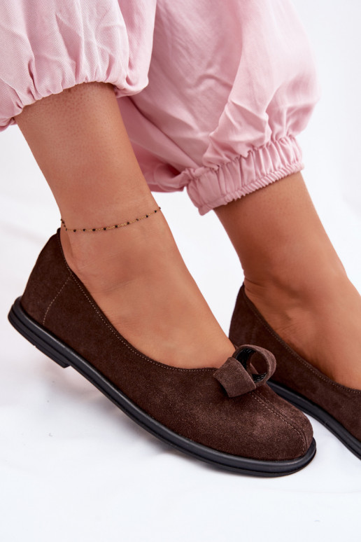 Piel de gamuza zapatos Femenino Zazoo 379 CzekoladoAe