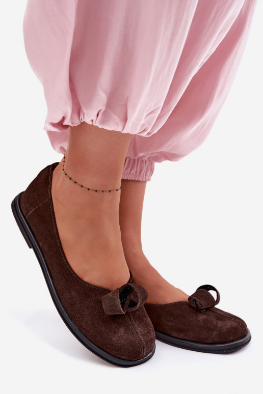 Piel de gamuza zapatos Femenino Zazoo 379 CzekoladoAe