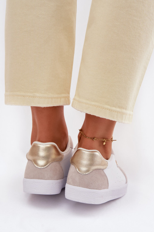 Zapatillas modelo zapatos. FemeninoActivadoturalnej Skóry S.Barski LR61-7091 el color blanco