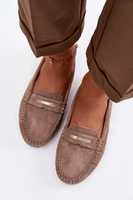 isósceles mocasines de mujerActivadoturalnego de gamuzau S.Barski LR61-7029 color marrón