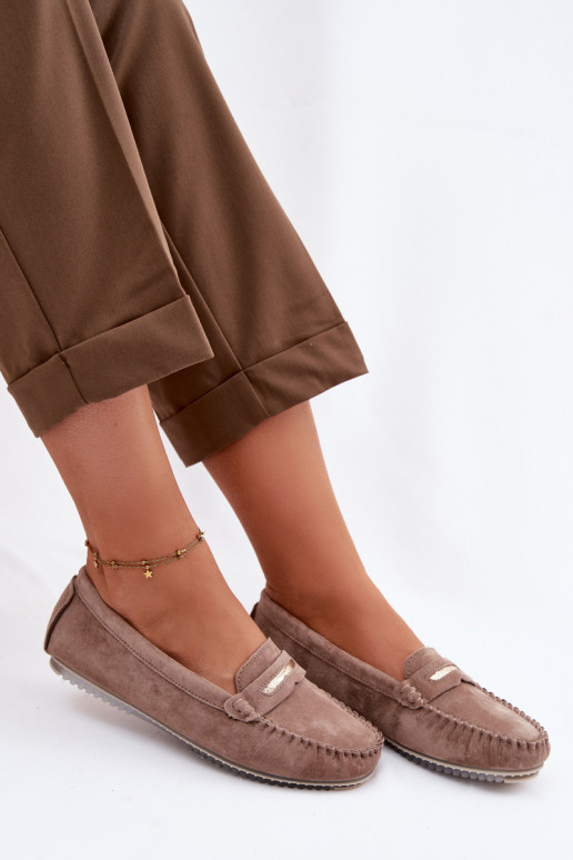 isósceles mocasines de mujerActivadoturalnego de gamuzau S.Barski LR61-7029 color marrón