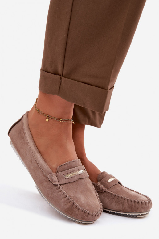 isósceles mocasines de mujerActivadoturalnego de gamuzau S.Barski LR61-7029 color marrón