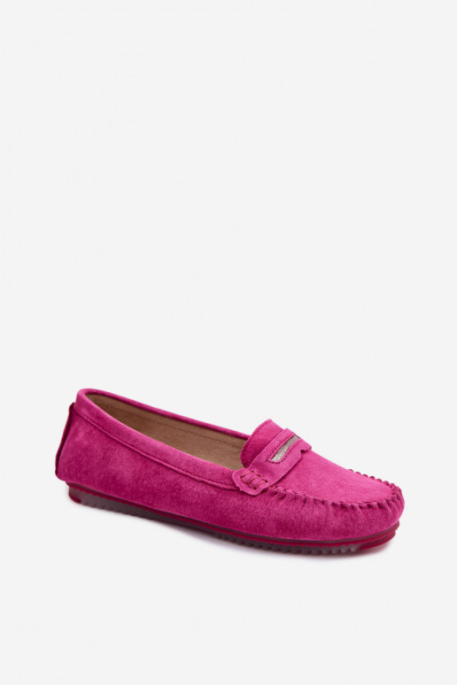 isósceles mocasines de mujerActivadoturalnego de gamuzau S.Barski LR61-7029 color rosa