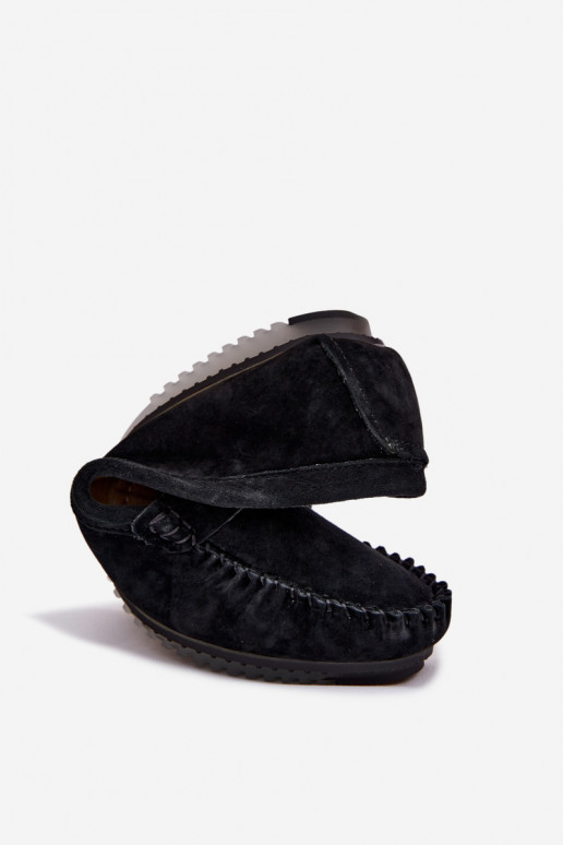 isósceles mocasines de mujerActivadoturalnego de gamuzau S.Barski LR61-7029 de color negro