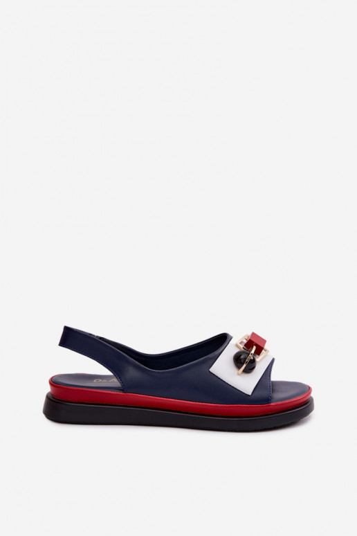 Sandalias de mujer Femenino con adornos D&A GR61-5932 azul oscuro