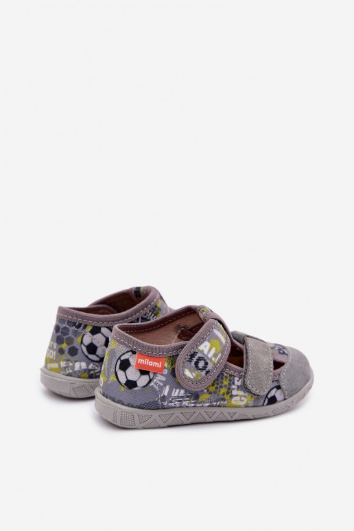 Zapatillas Milami Infantil con sujetadores adhesivos EN Pelotas color gris Reathiana