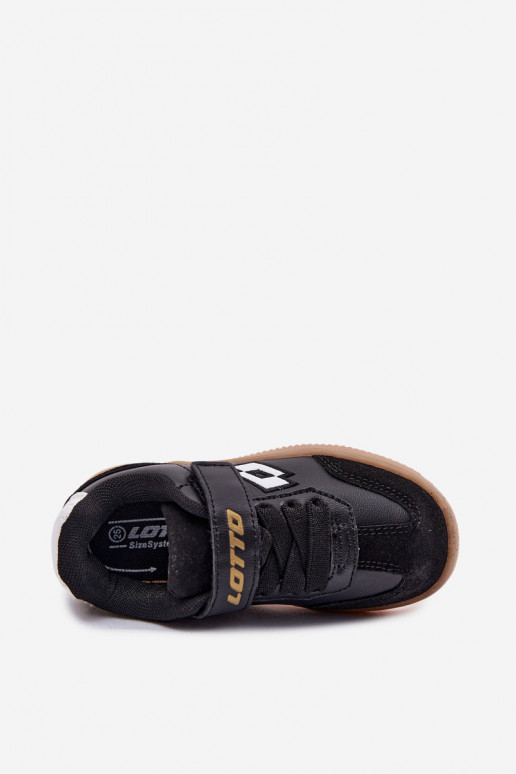 Zapatillas modelo zapatos. Infantil con sujetadores adhesivos LOTTO MAKERA 2601250K de color negro