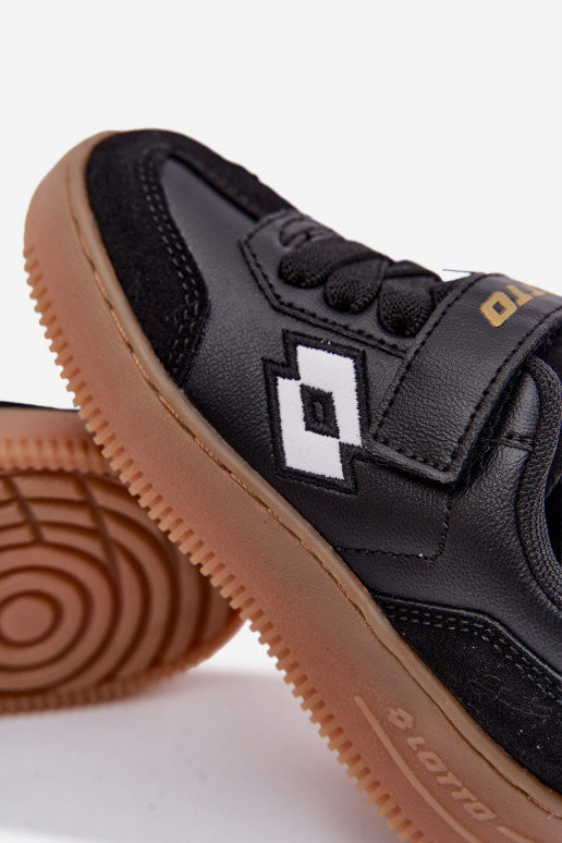 Zapatillas modelo zapatos. Infantil con sujetadores adhesivos LOTTO MAKERA 2601250K de color negro