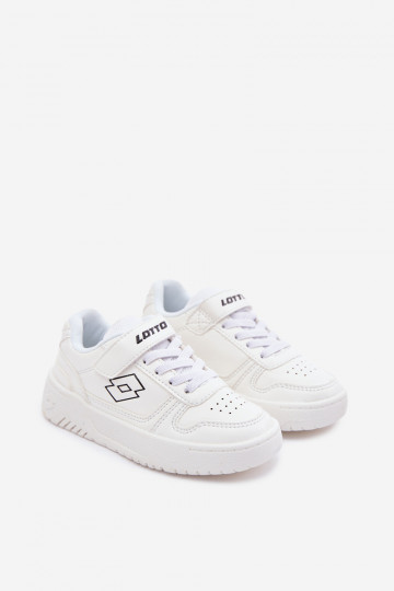 Zapatillas deportivas infantiles LOTTO GROOVIN 2600131K con cierres adhesivos color blanco