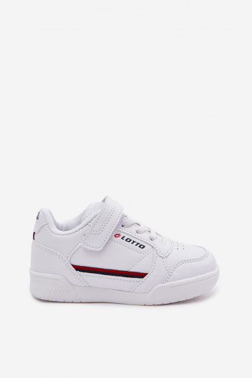 Zapatillas deportivas infantiles LOTTO NANDU 2600310K con cierres adhesivos color blanco 2