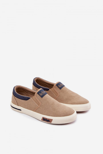 Zapatillas Zapatos casuales de hombre Ponerse Lee Cooper LCEN-26-02-4089 beige