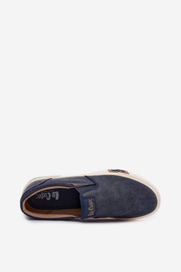 Zapatillas Zapatos casuales de hombre Ponerse Lee Cooper LCEN-26-02-4088 azul oscuro 2