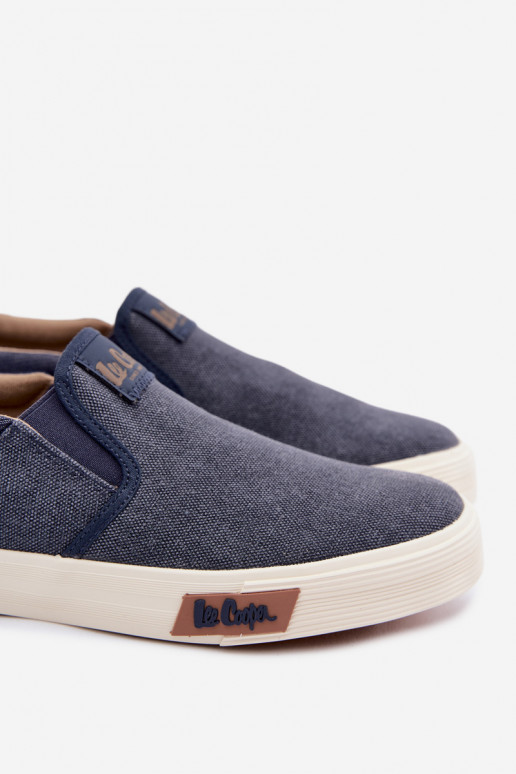 Zapatillas Zapatos casuales de hombre Ponerse Lee Cooper LCEN-26-02-4088 azul oscuro