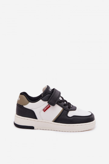 Zapatillas deportivas infantiles LEVI'S KICK SE VIRV0152S con cierres adhesivos color blanco-negro 2