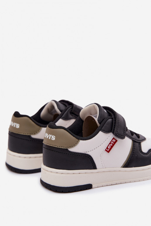 Zapatillas modelo zapatos. Infantil con sujetadores adhesivos LEVI'S KICK SE VIRV0152S Blanco-de color negro