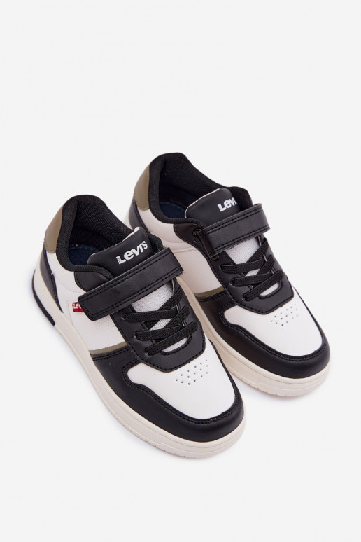 Zapatillas modelo zapatos. Infantil con sujetadores adhesivos LEVI'S KICK SE VIRV0152S Blanco-de color negro