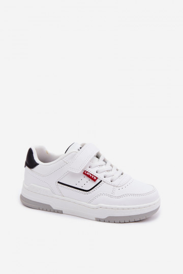 Zapatillas deportivas infantiles LEVI'S JOHN SE VJOH0012S con cierres adhesivos color blanco