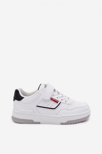 Zapatillas deportivas infantiles LEVI'S JOHN SE VJOH0012S con cierres adhesivos color blanco 2