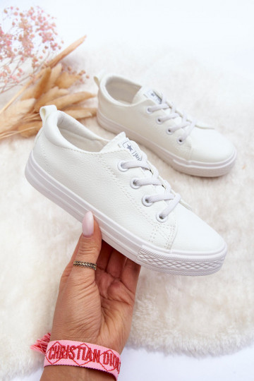 Piel Zapatos de ocio para niños. el color blanco Poliana 2