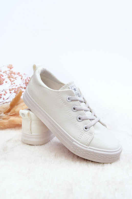 Piel Zapatos de ocio para niños. el color blanco Poliana