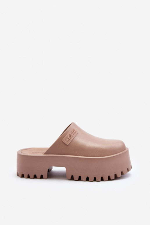 Zapatillas con suelas masivas de moda Big Star NN274016 beige