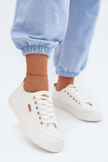 Zapatos de ocio con encaje Lee Cooper LCEN-26-02-4060 el color blanco 2