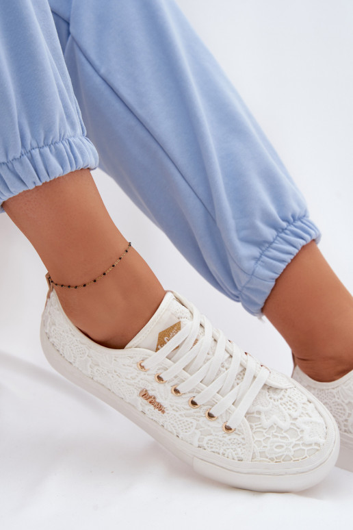 Zapatos de ocio con encaje Lee Cooper LCEN-26-02-4060 el color blanco