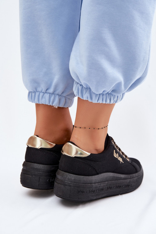 Zapatos de ocio con una plataforma Lee Cooper LCEN-26-44-4476 de color negro