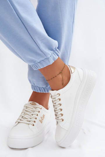 Zapatos de ocio con una plataforma Lee Cooper LCEN-26-44-4478 el color blanco