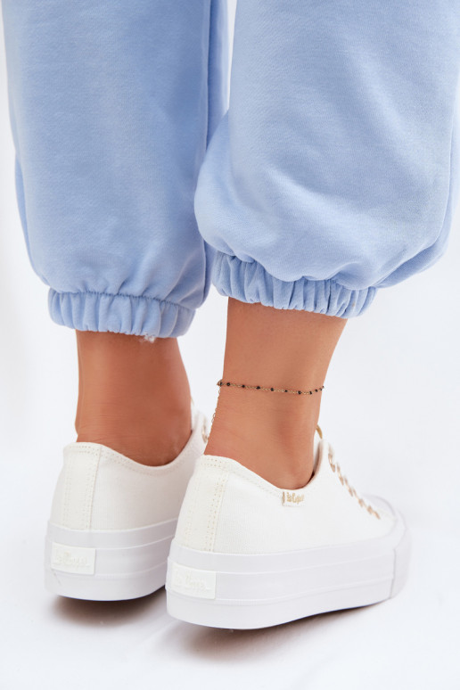 Zapatos de ocio con una plataforma Lee Cooper LCEN-26-31-4369 el color blanco