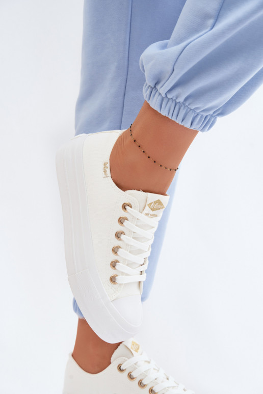 Zapatos de ocio con una plataforma Lee Cooper LCEN-26-31-4369 el color blanco