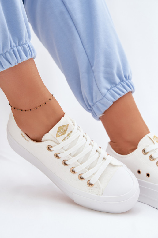 Zapatos de ocio con una plataforma Lee Cooper LCEN-26-31-4369 el color blanco