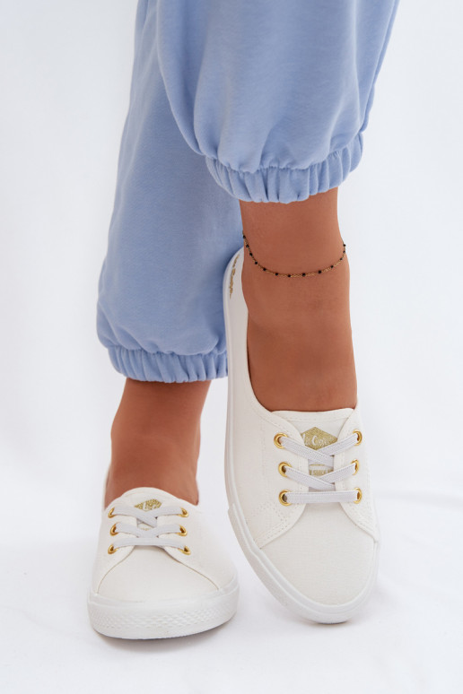 Zapatillas Zapatos de ocio Lee Cooper LCEN-26-02-4043 Blanco-color dorado