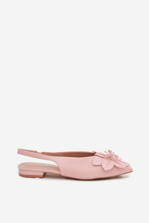 Sandalias de mujer con tacones anchosDekoracyjnym Una flor color rosa Telivette