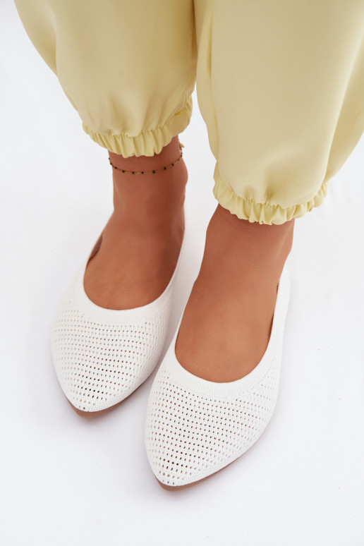 red Bailarinas de tela Femenino el color blanco Sarina