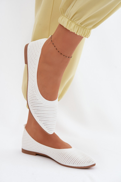 red Bailarinas de tela Femenino el color blanco Sarina