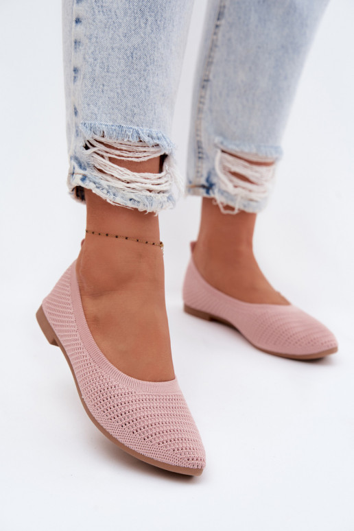 red Bailarinas de tela Femenino color rosa Sarina