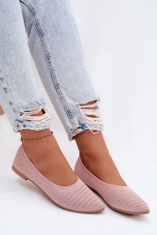 red Bailarinas de tela Femenino color rosa Sarina