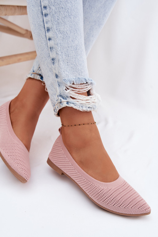 red Bailarinas de tela Femenino color rosa Sarina