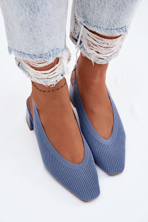  Sandalias de mujer con tacones color azul Tiene quercelle